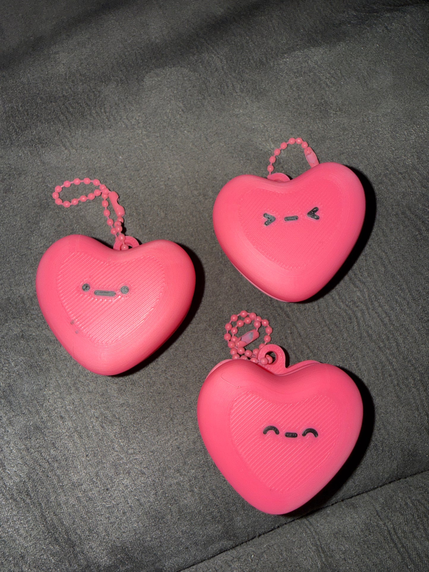 Heart Macaroon Fidget Clicker Keychain