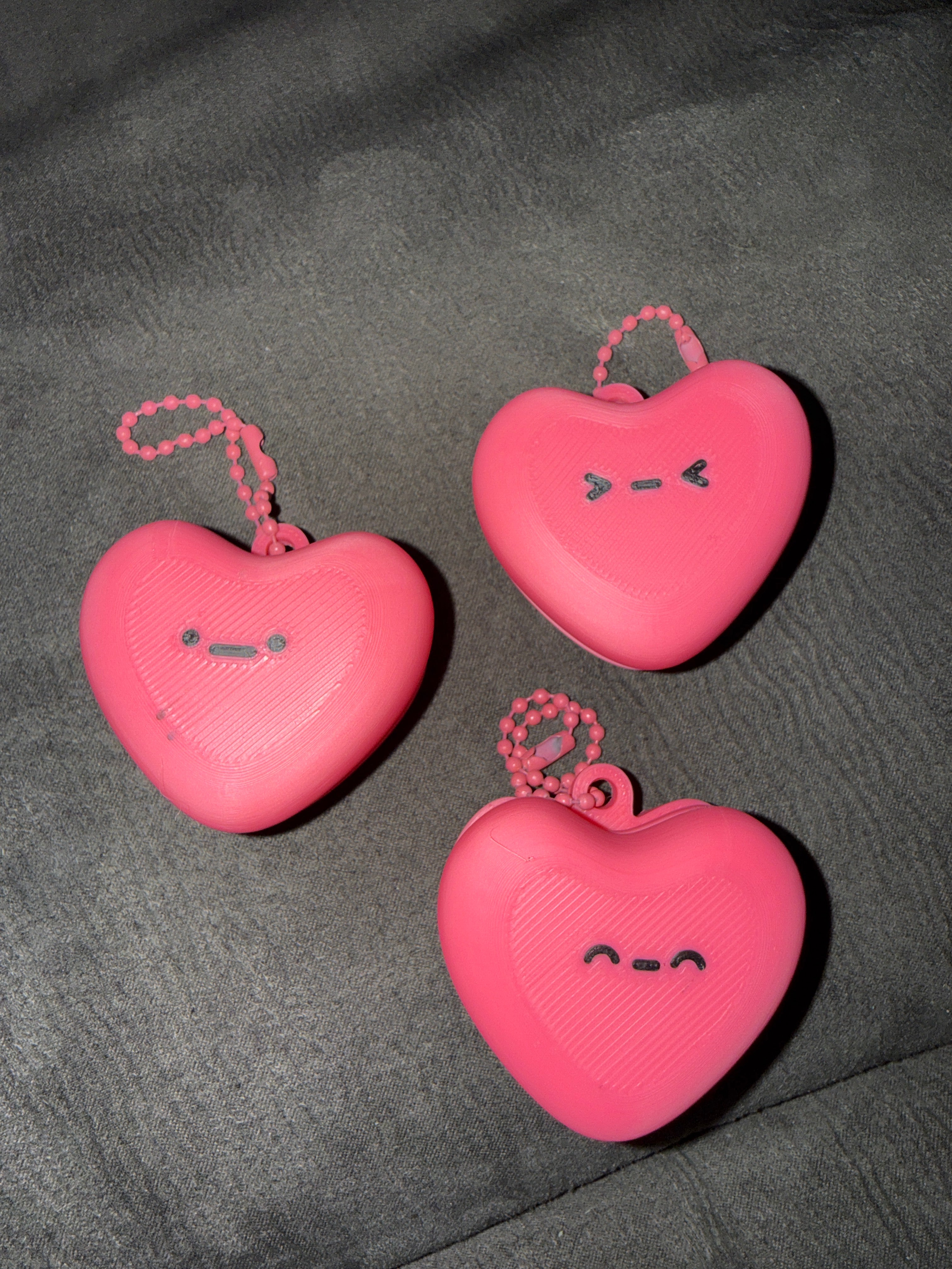 Heart Macaroon Fidget Clicker Keychain