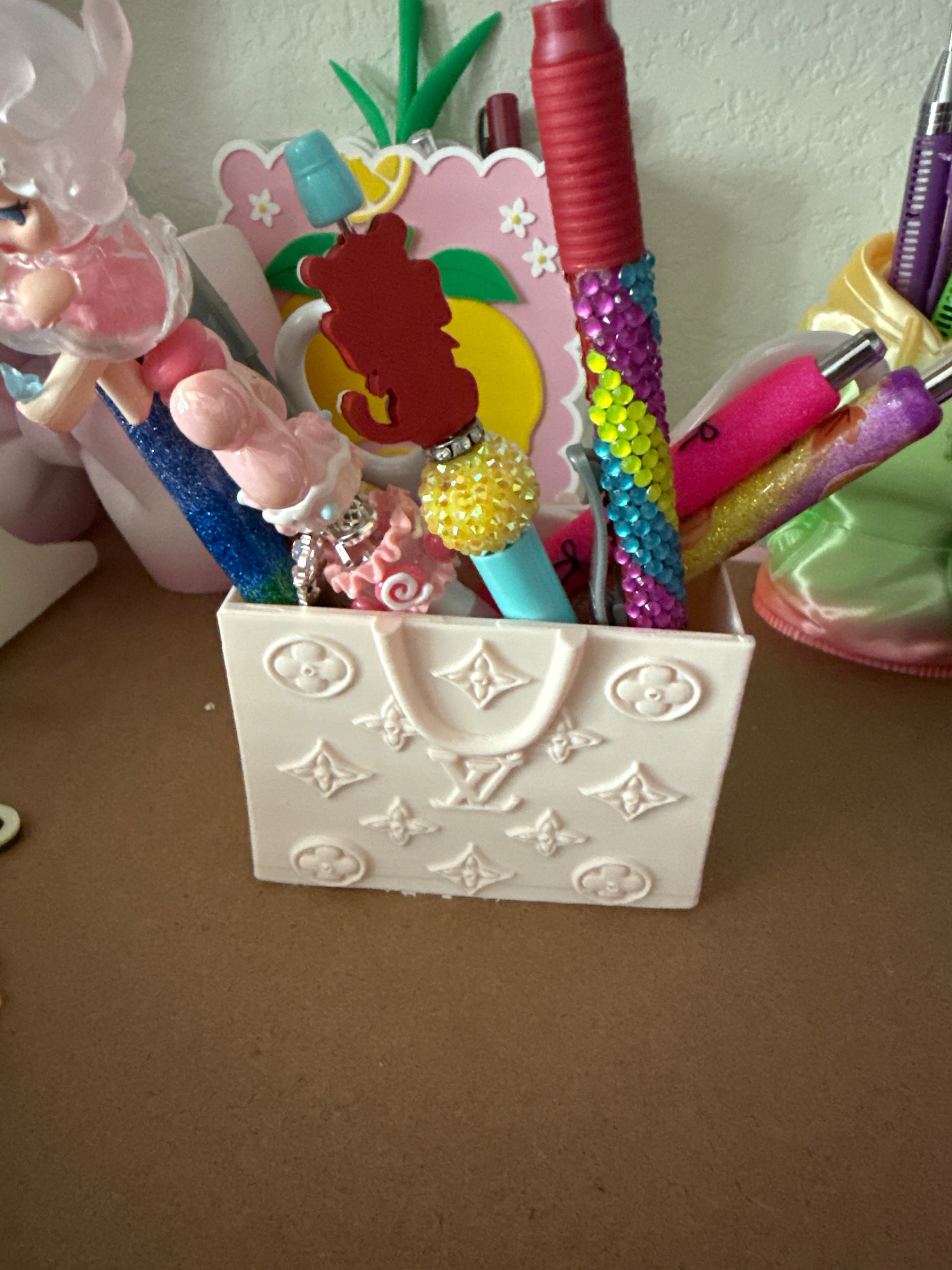 Designer fooie pencil holder