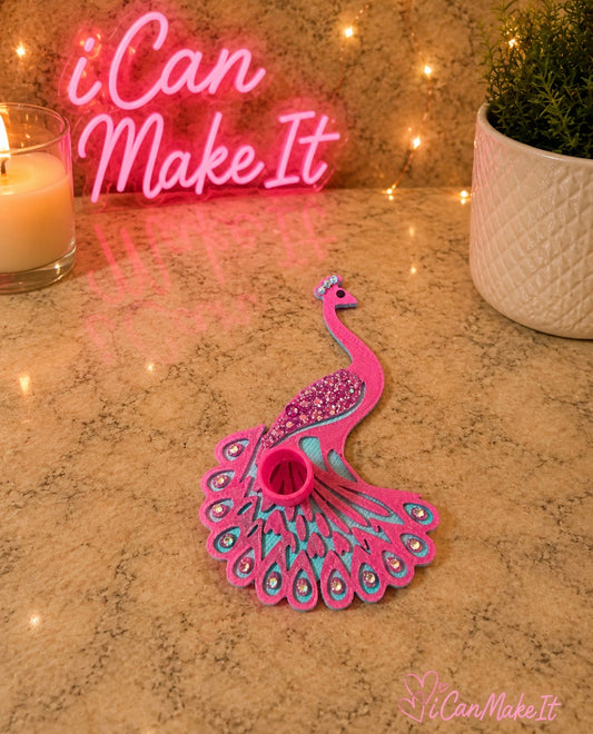Peacock  Beadable Pen Stand STL File – Digital Download