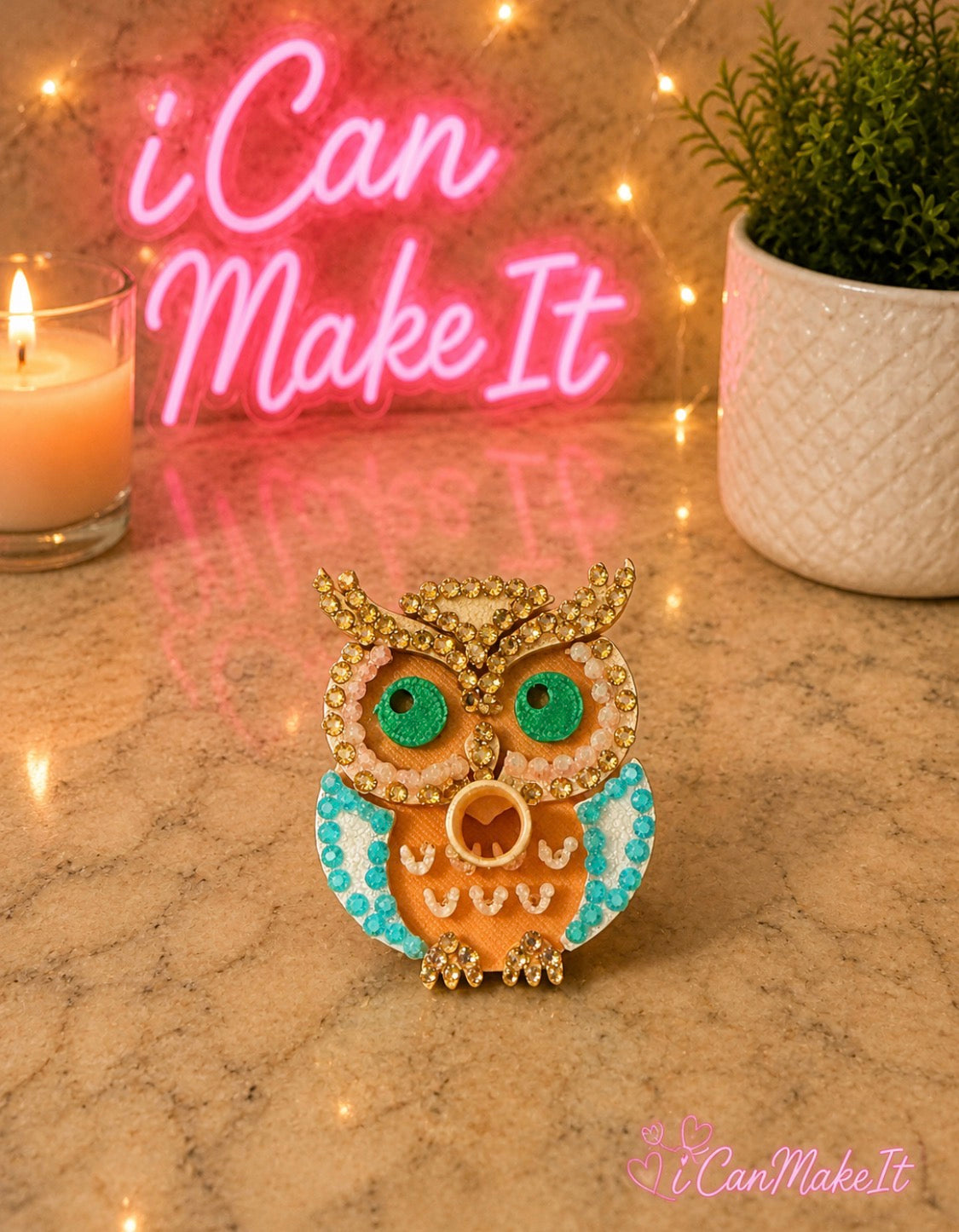 Owl Beadable Pen Stand STL File – Digital Download