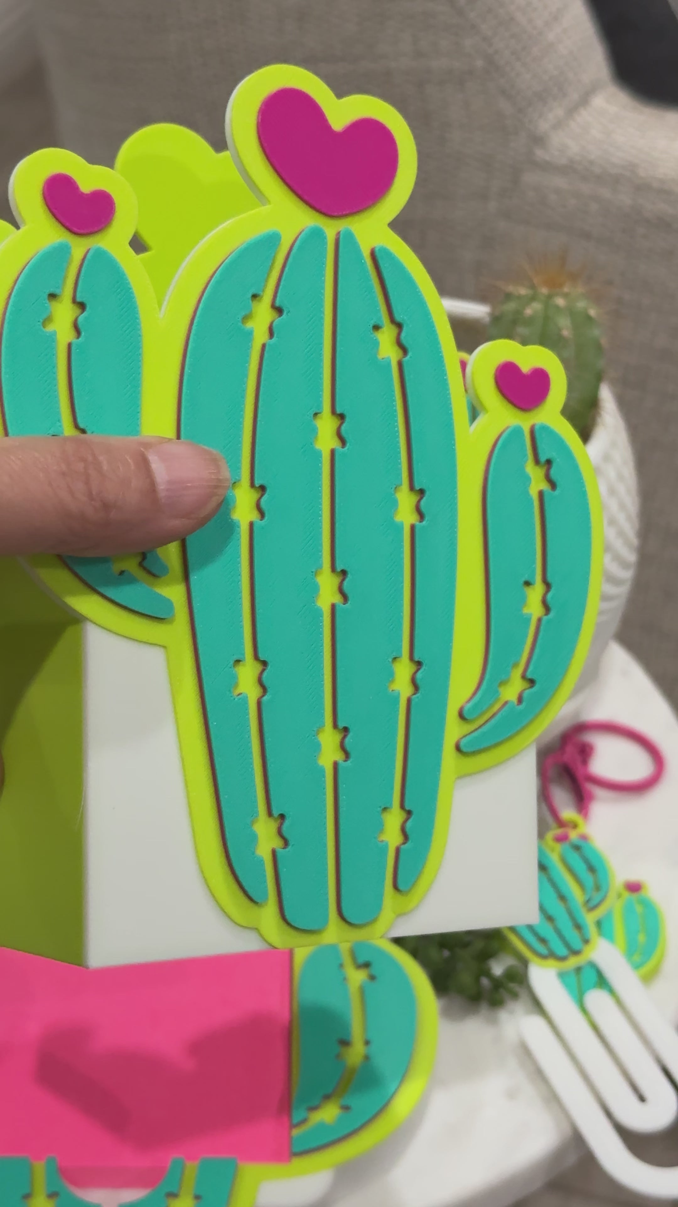 6 Piece Cactus desk set